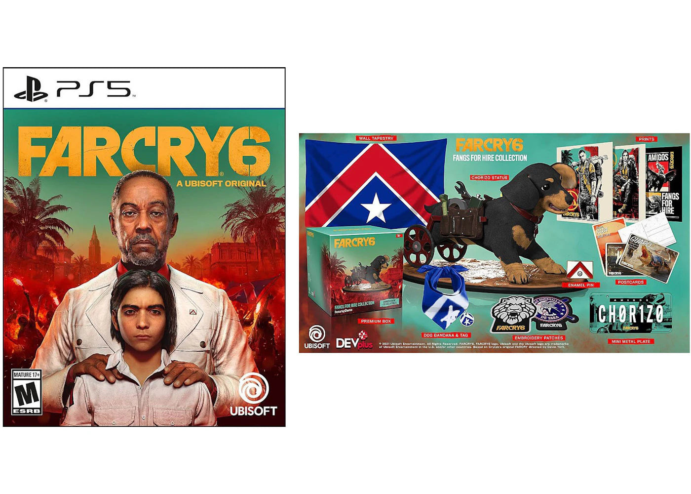 Ubisoft PS5 Far Cry 6 Green & DPI Inc: Fangs for Hire Collection Video Game Bundle