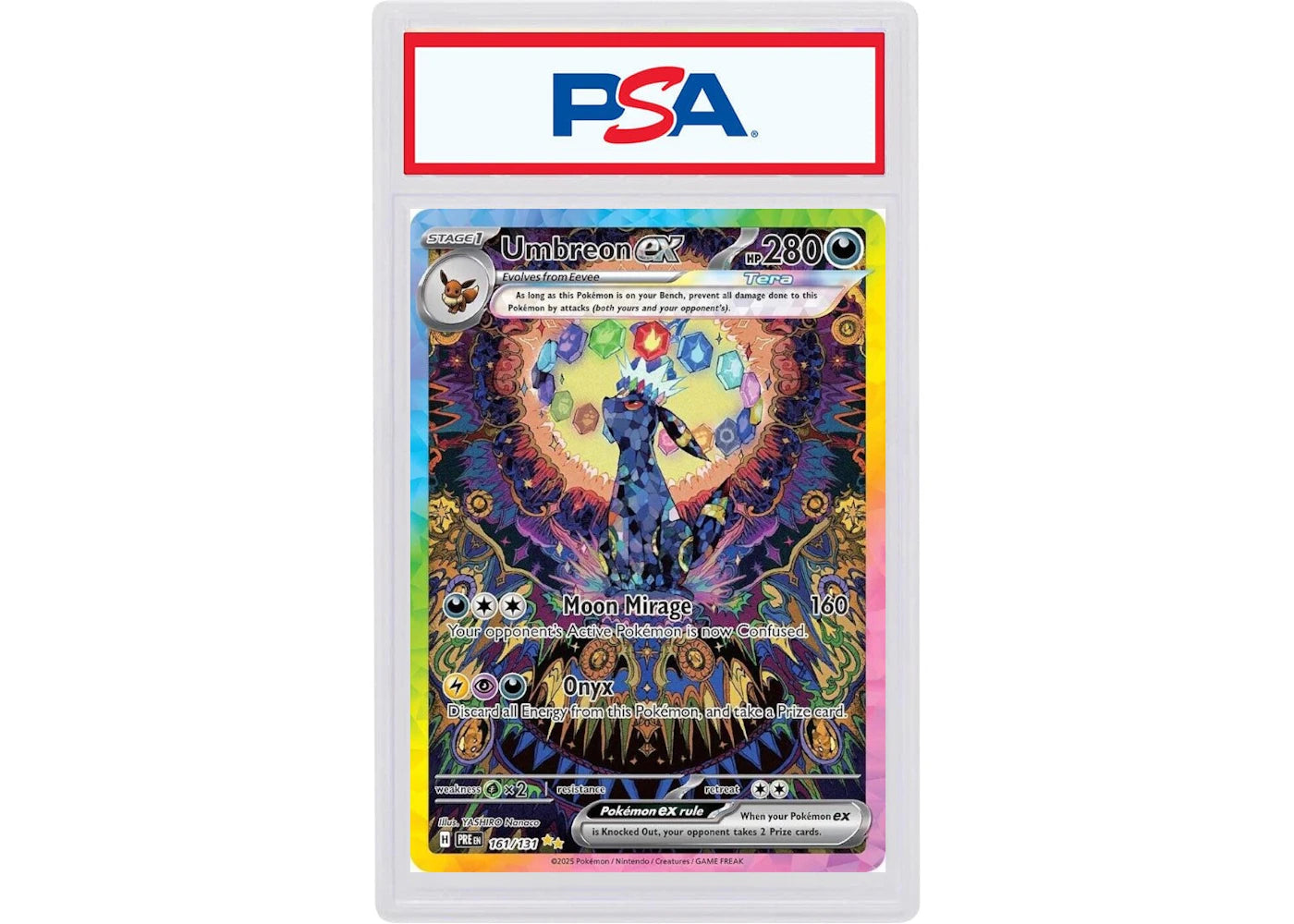 Umbreon ex 2025 Pokémon Scarlet & Violet Prismatic Evolutions 61/131 (PSA or BGS Graded)