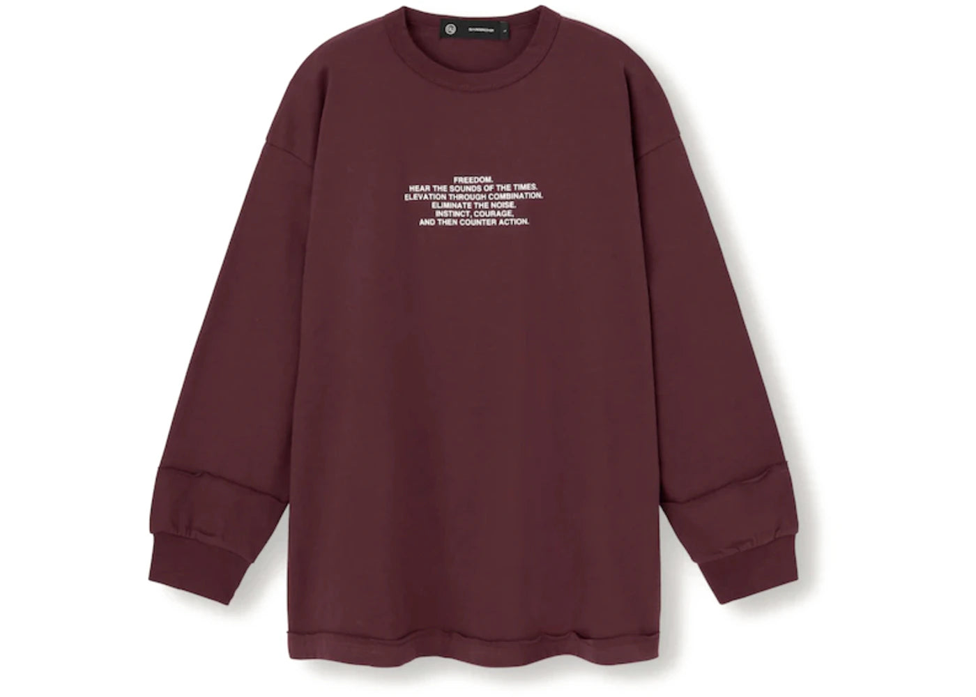 Uniqlo GU x Undercover Heavy Weight Graphic L/S Tee Wine