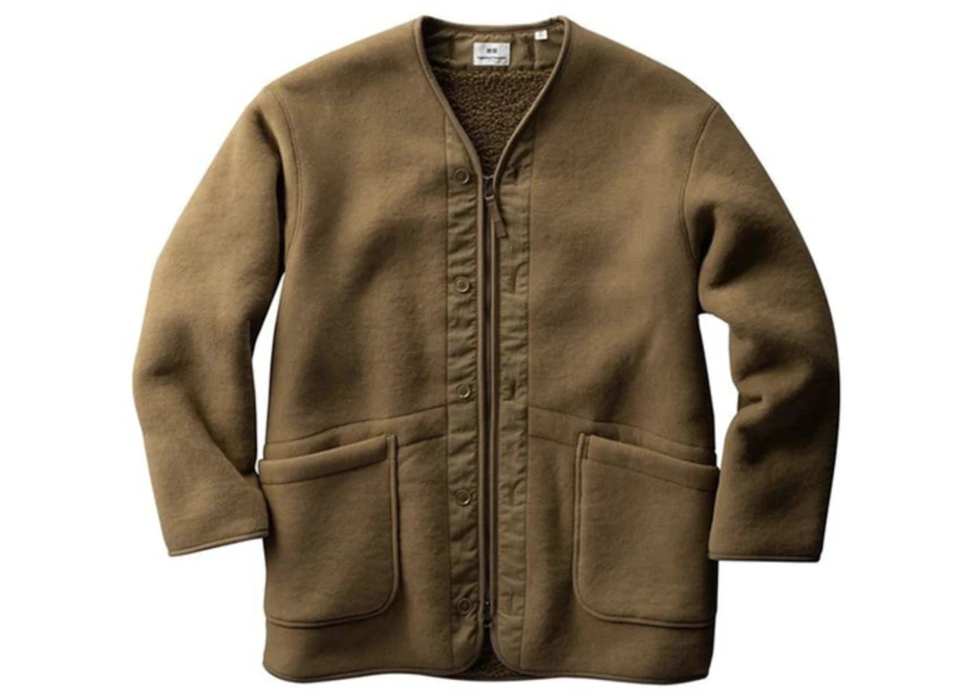 Uniqlo x Engineered Garments Fleece Collarless Coat (Asia Sizing) Brown