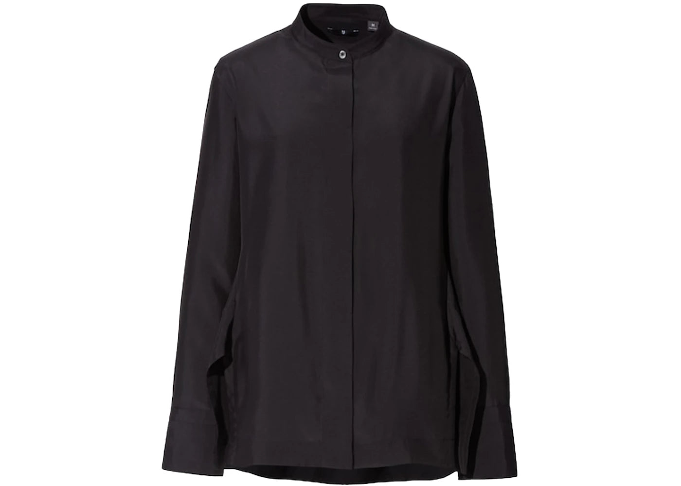 Uniqlo x Jil Sander Womens Stand Collar Long Sleeve Shirt Black
