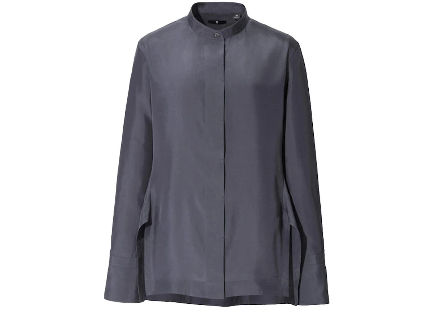 Uniqlo x Jil Sander Womens Stand Collar Long Sleeve Shirt Dark Grey