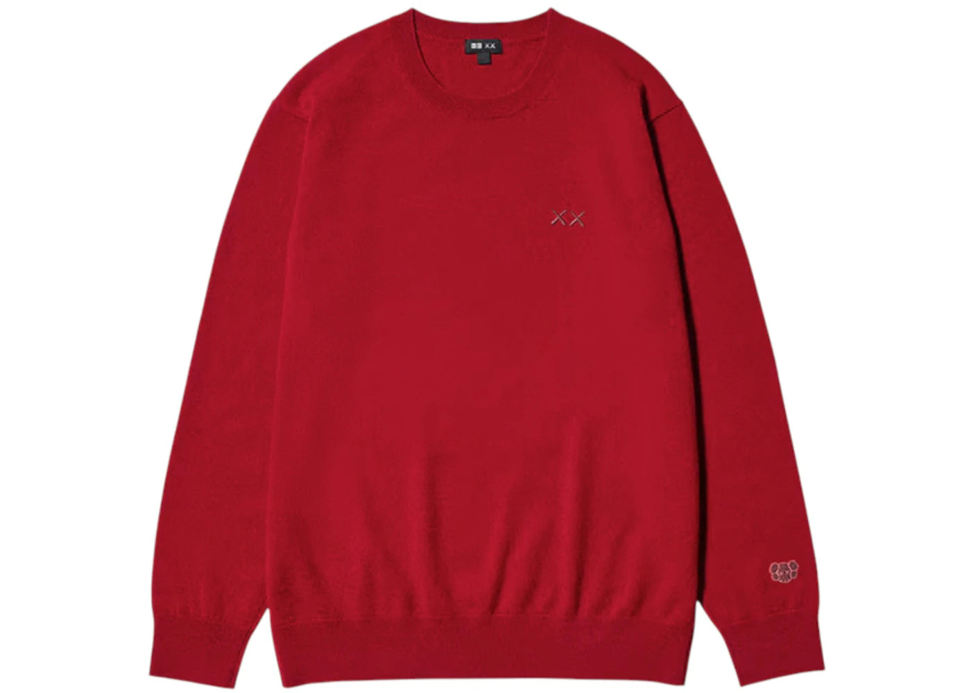 Uniqlo x KAWS Cashmere Crewneck Sweater Red