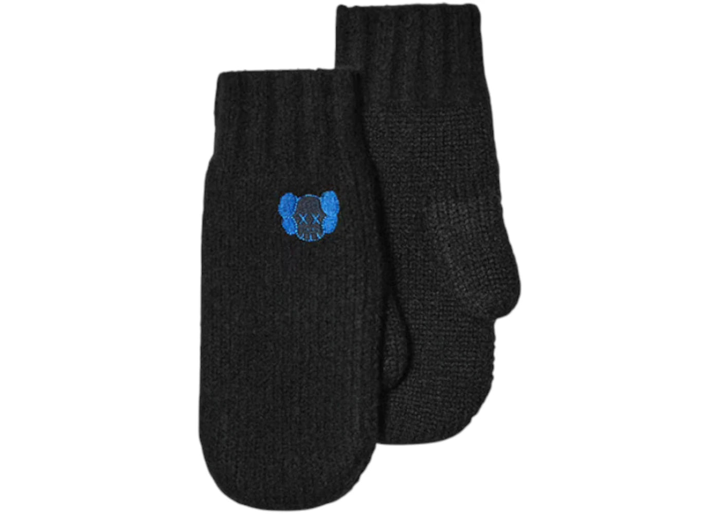 Uniqlo x KAWS Kids Heat Tech Yarn Knitted Mittens Black