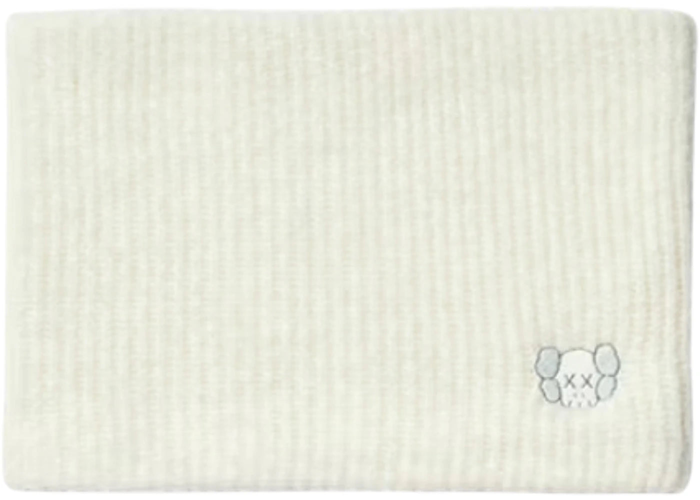 Uniqlo x KAWS Kids Heat Tech Yarn Knitted Neck Warmer Off White