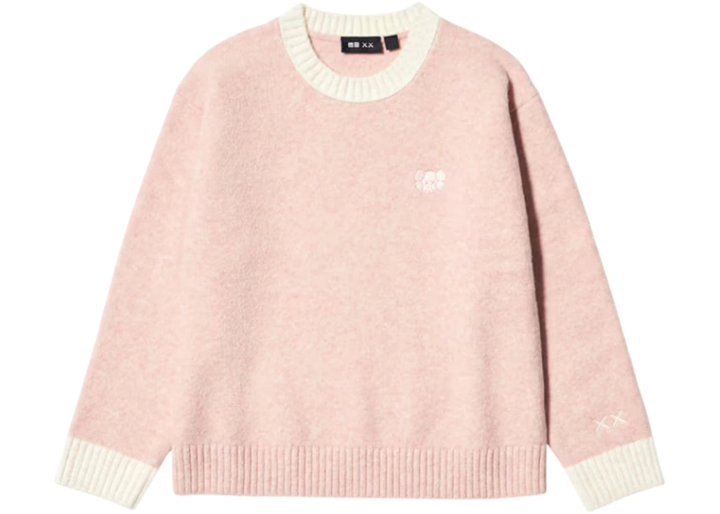 Uniqlo x KAWS Kids Souffle Yarn Crewneck Sweater Pink