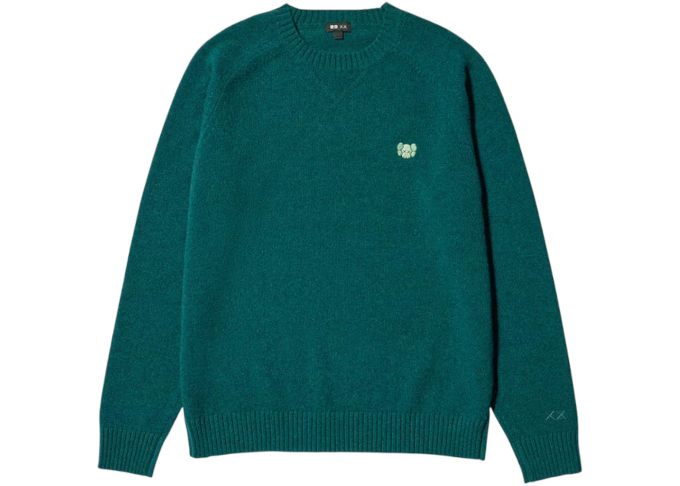 Uniqlo x KAWS Lambswool Crewneck Sweater Green