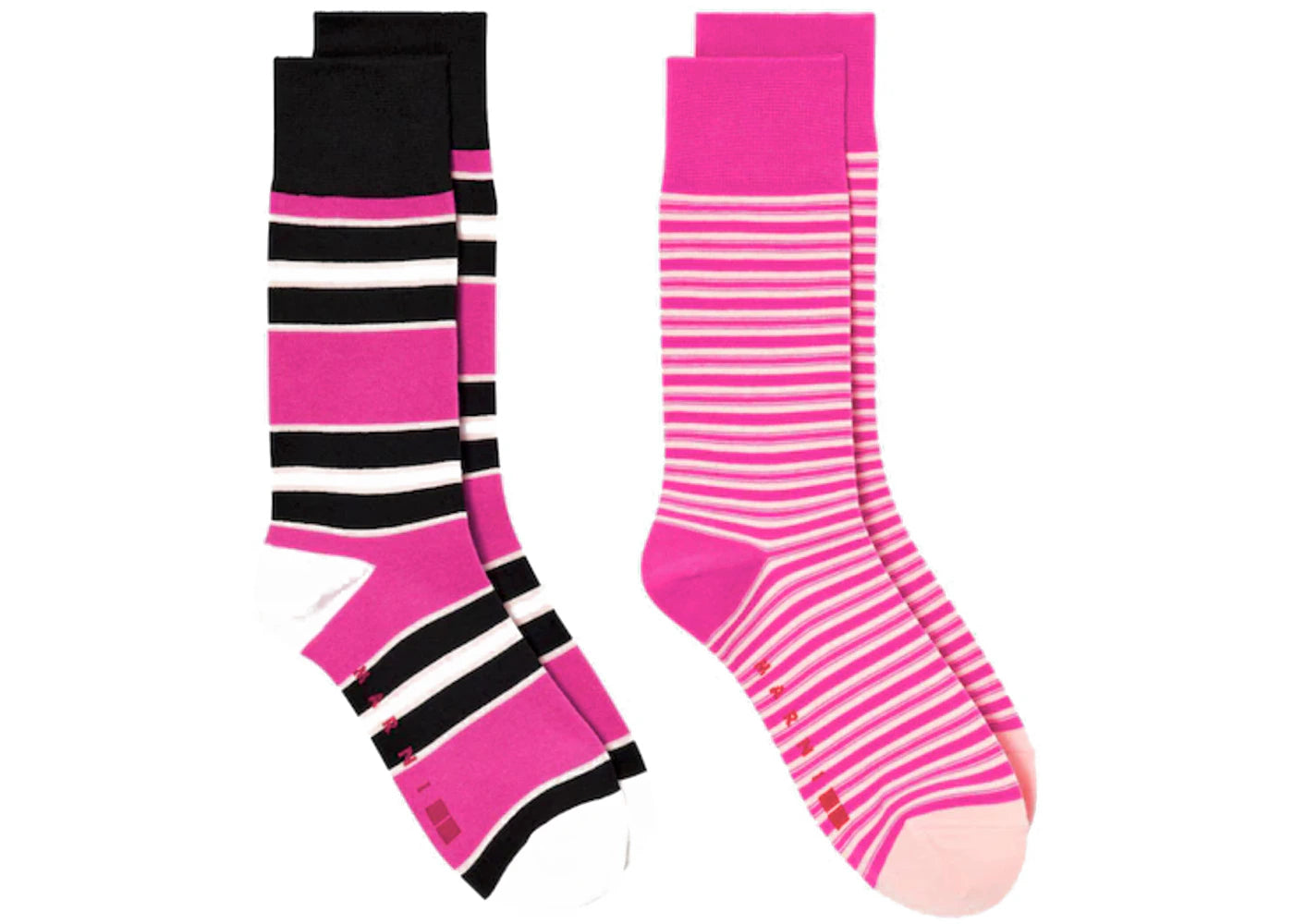Uniqlo x MARNI Border Socks (Asia Sizing) (Set of 2) Pink