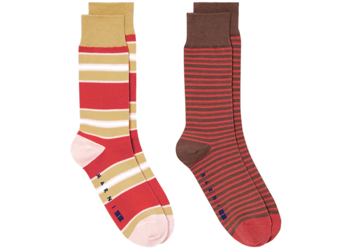 Uniqlo x MARNI Border Socks (Asia Sizing) (Set of 2) Red