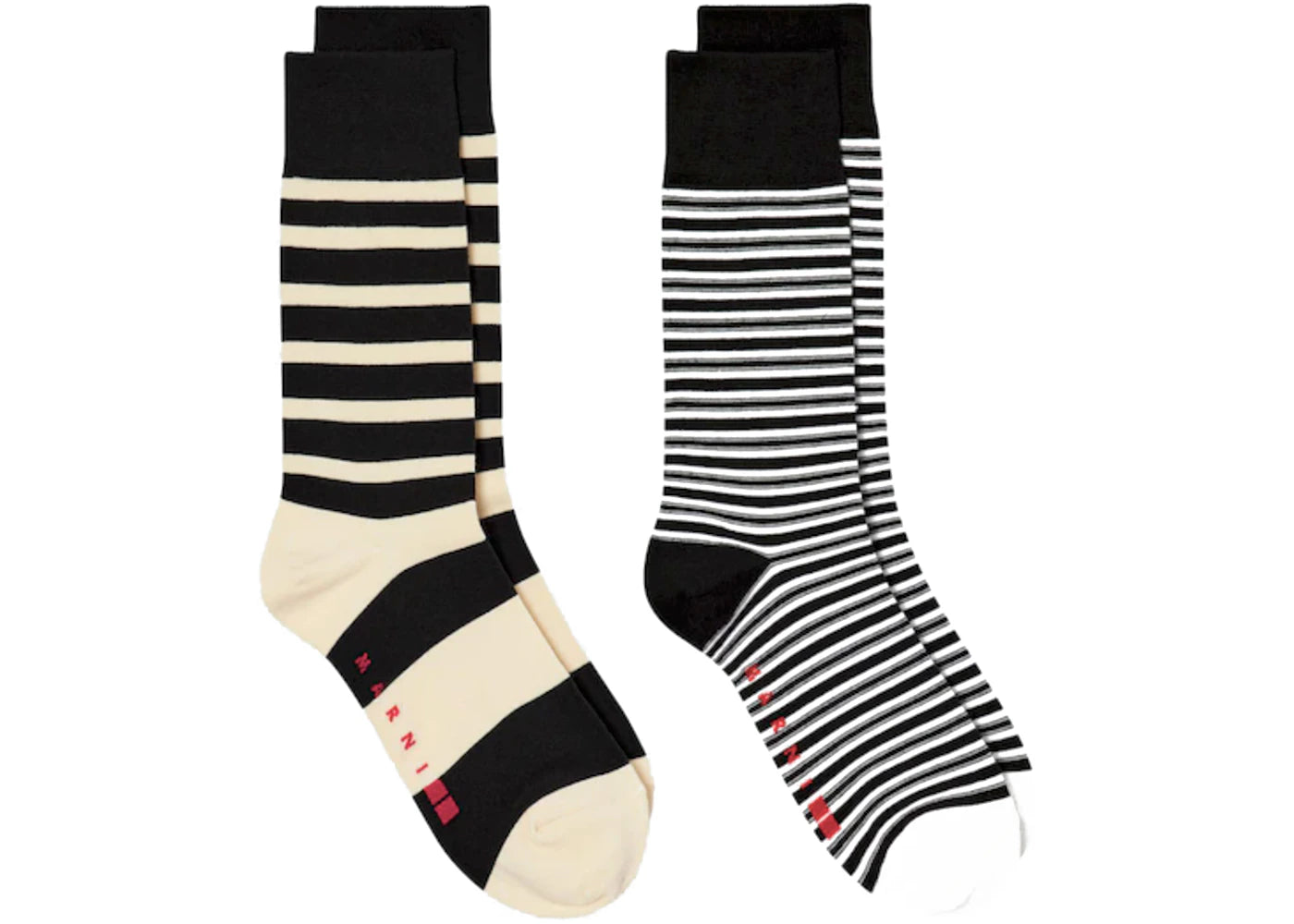Uniqlo x MARNI Border Socks (Set of 2) Black