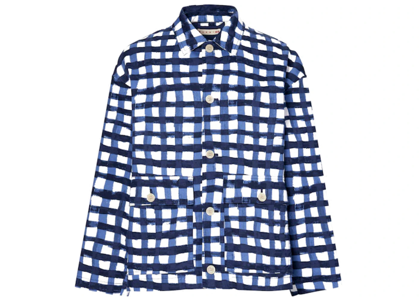 Uniqlo x MARNI Oversized Check Utility Jacket (Asia Sizing) Blue