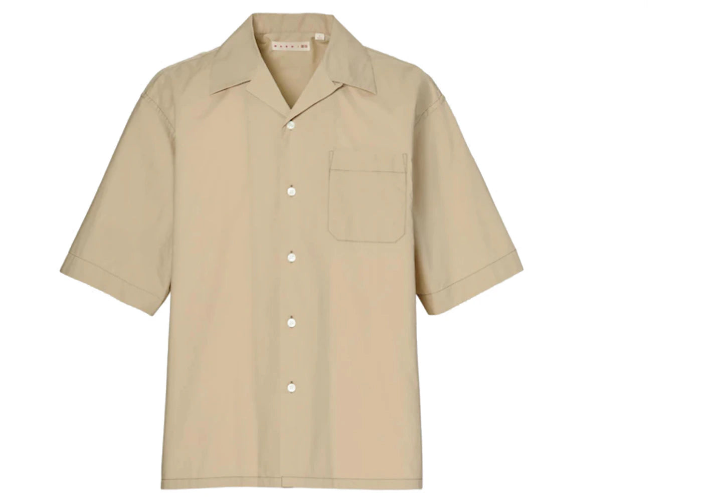 Uniqlo x MARNI Oversized Open Collar Shirt (Asia Sizing) Beige