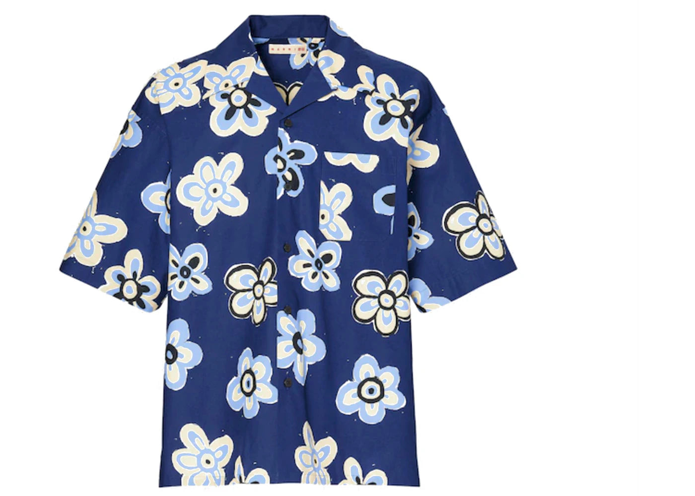 Uniqlo x MARNI Oversized Open Collar Shirt (Asia Sizing) Blue