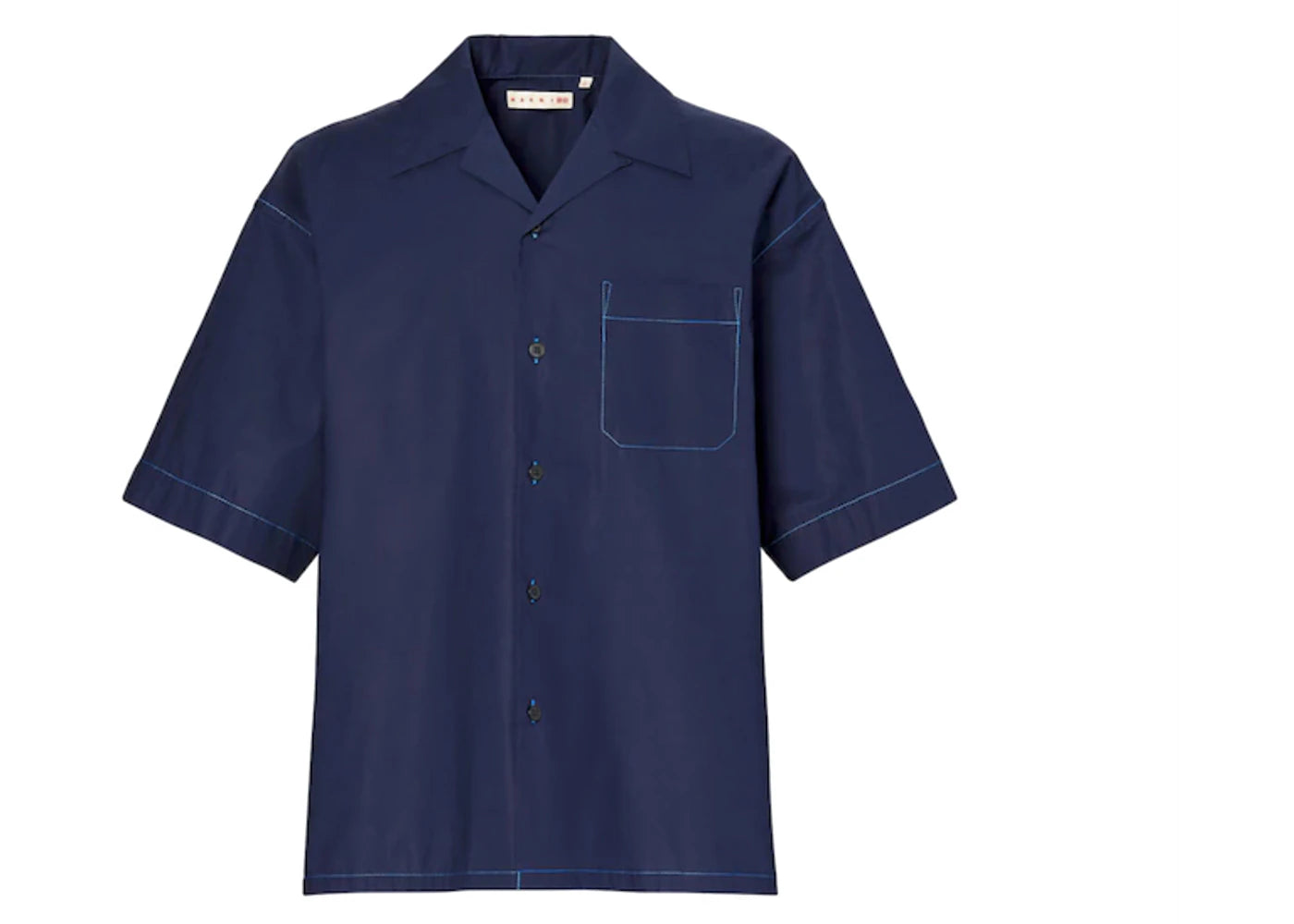 Uniqlo x MARNI Oversized Open Collar Shirt (Asia Sizing) Navy