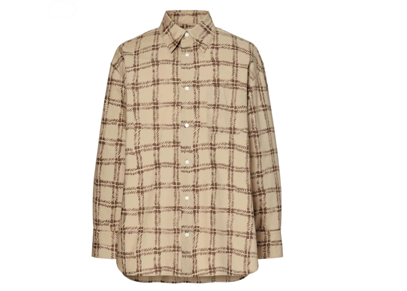 Uniqlo x MARNI Oversized Print L/S Shirt (Asia Sizing) Beige