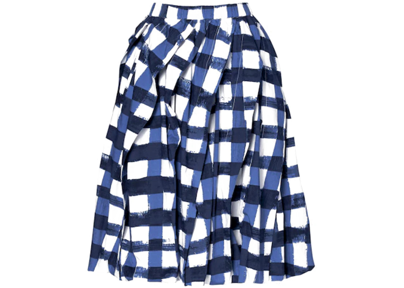 Uniqlo x MARNI Women's Balloon Shape Check Skirt Blue