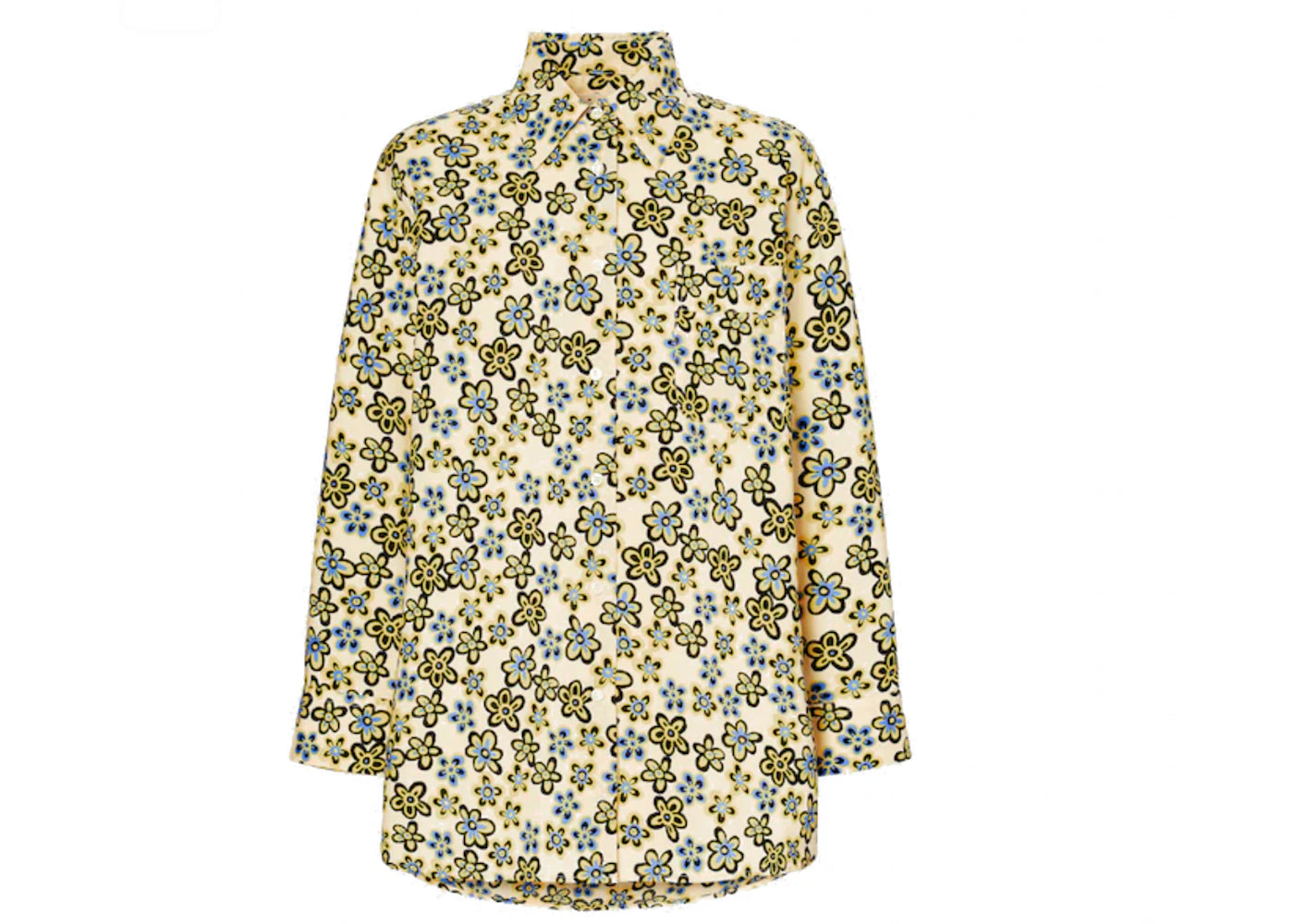 Uniqlo x MARNI Women's Oversized L/S Flower Shirt Off White