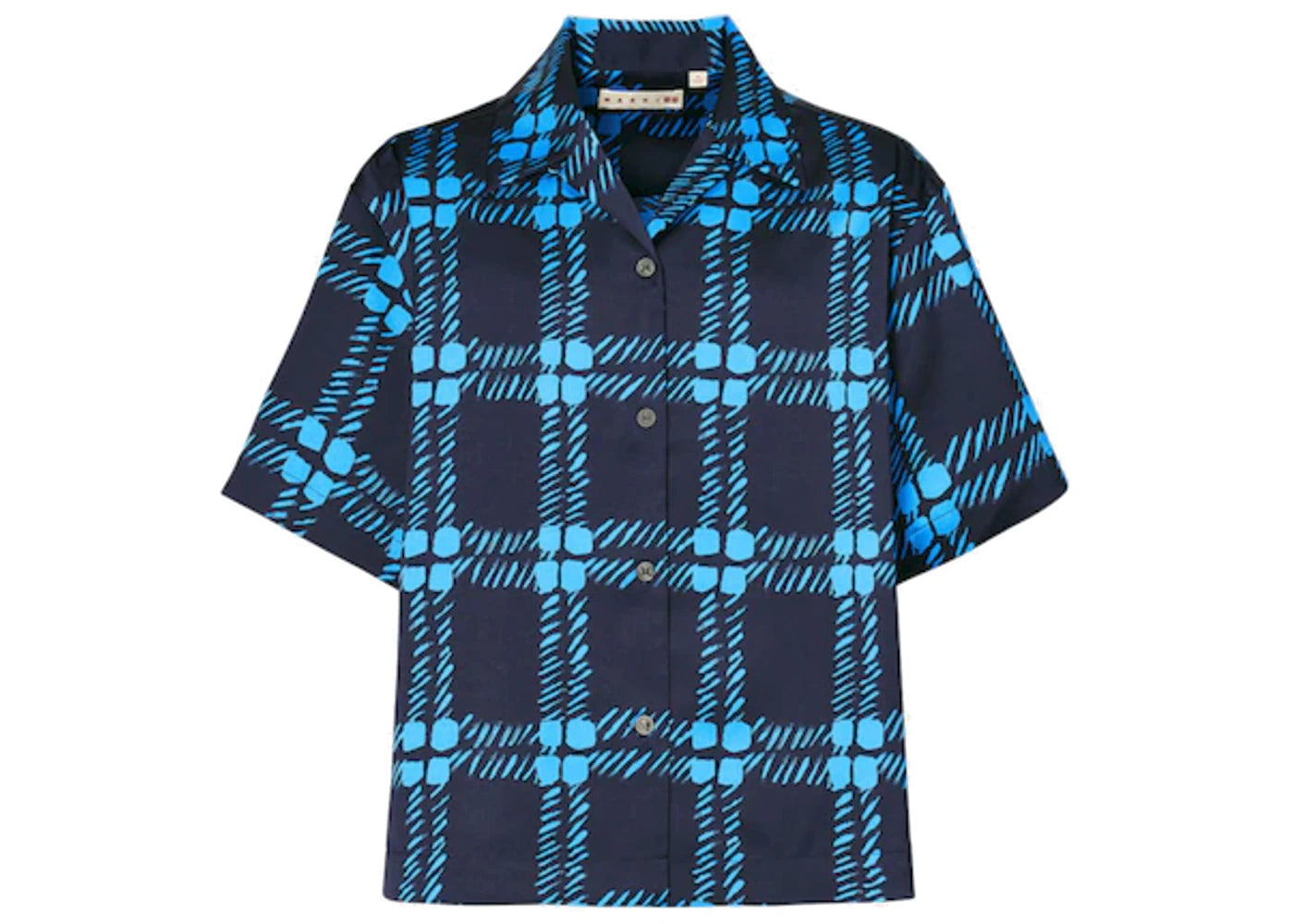 Uniqlo x MARNI Women's Oversized Open Collor Shirt (Asia Sizing) Blue