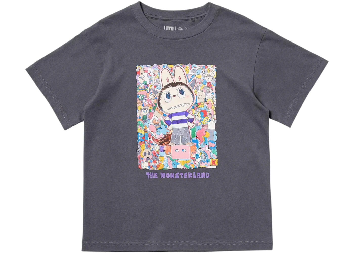 Uniqlo x POP MART THE MONSTERS Kids UT Graphic T-Shirt Dark Grey