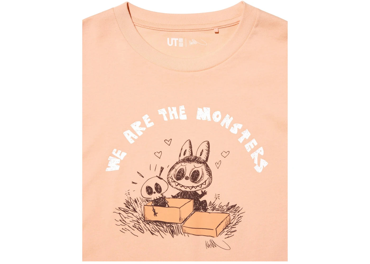 Uniqlo x POP MART THE MONSTERS Kids UT Graphic T-Shirt Light Orange