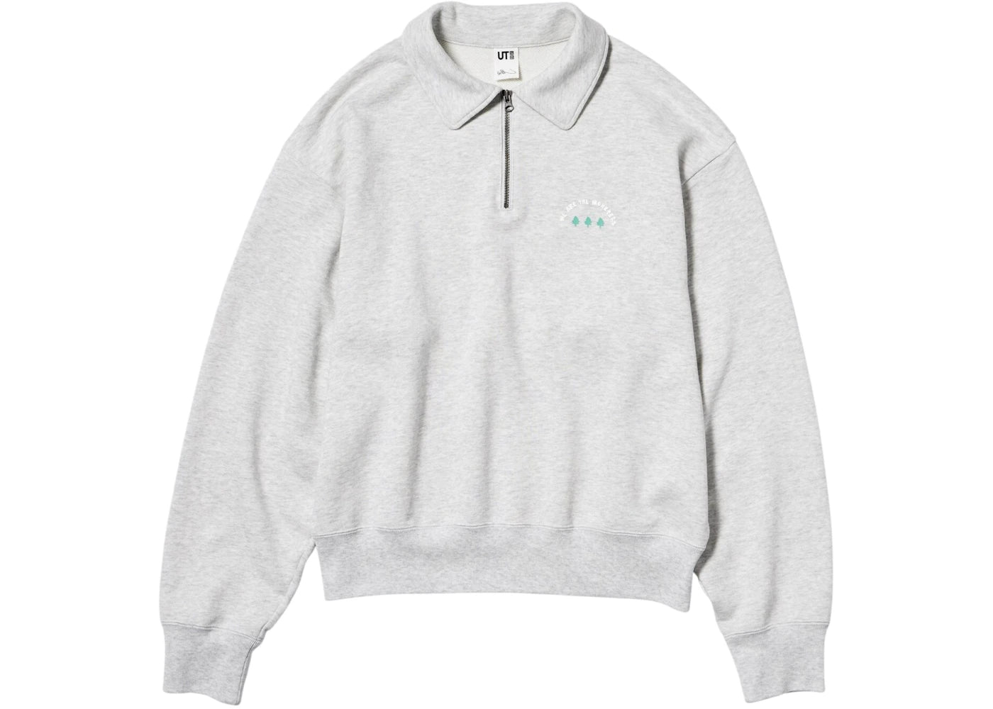 Uniqlo x POP MART THE MONSTERS Women's Half-Zip Sweatshirt Grey
