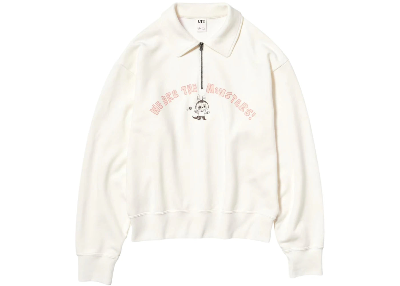 Uniqlo x POP MART THE MONSTERS Women's Half-Zip Sweatshirt Off White