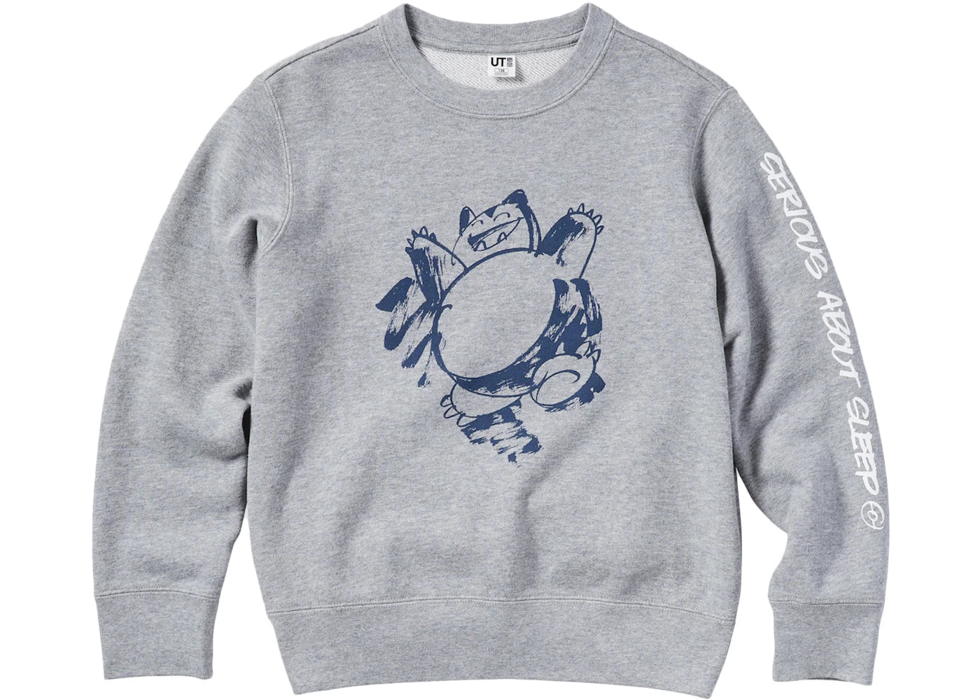 Uniqlo x Pokemon x James Jarvis Kids Snorlax Crewneck (Asia Kids Sizing) Sweatshirt Grey