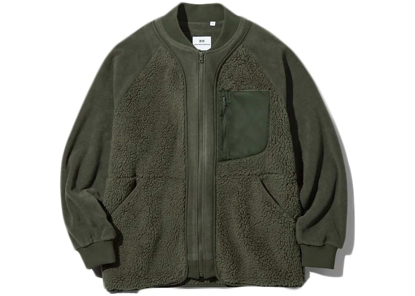 Uniqlo x White Mountaineering Fleece Oversized Longsleeve Jacket Olive