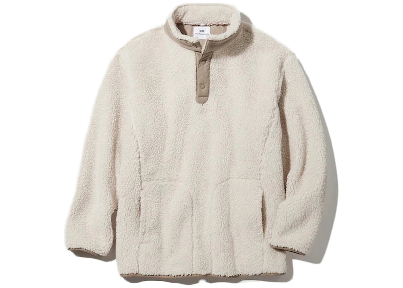 Uniqlo x White Mountaineering Fleece Oversized Longsleeve Pullover (Asia Sizing) Natural