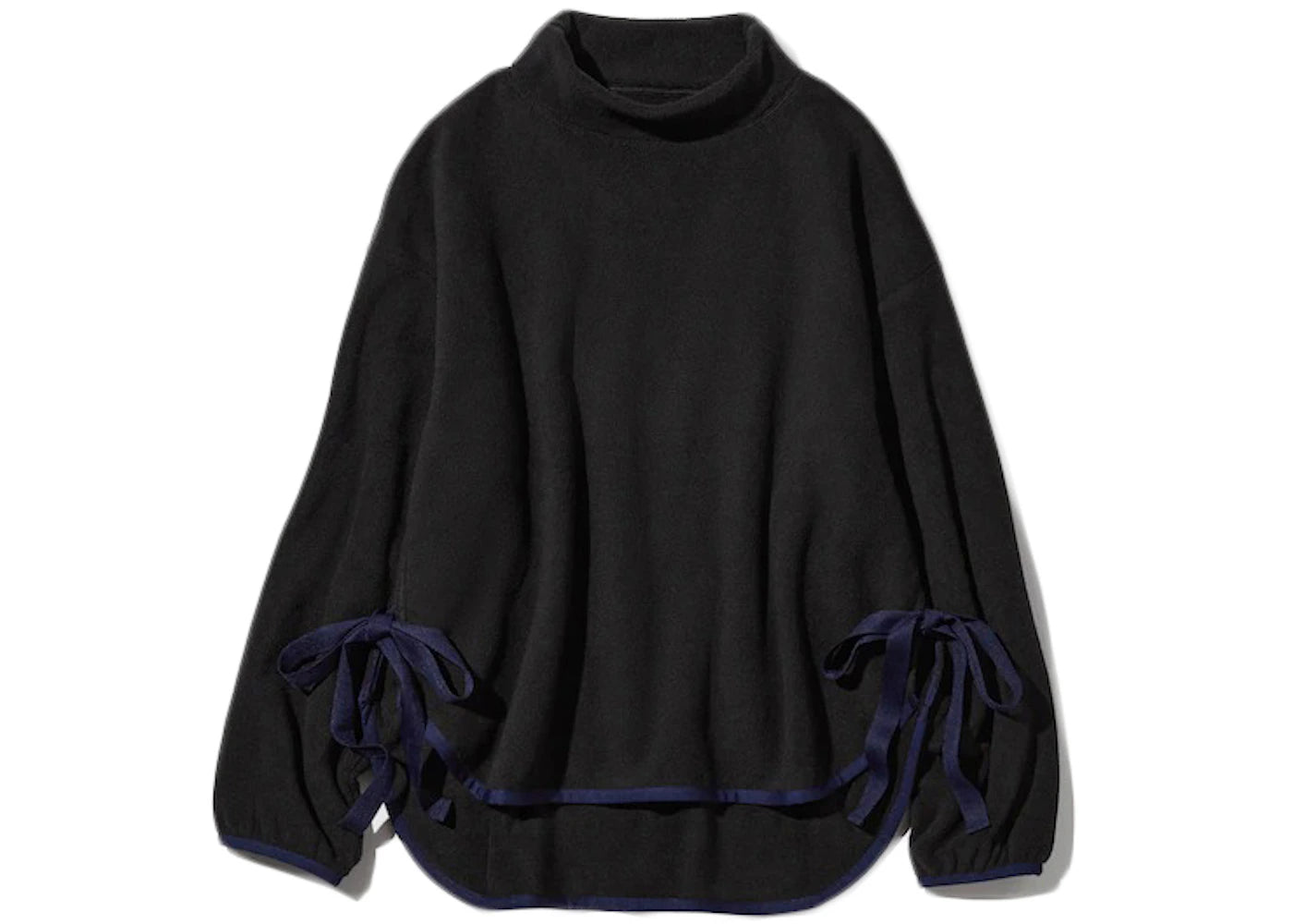 Uniqlo x White Mountaineering Women Fleece Oversized Mock Neck Pullover (Asia Sizing) Black