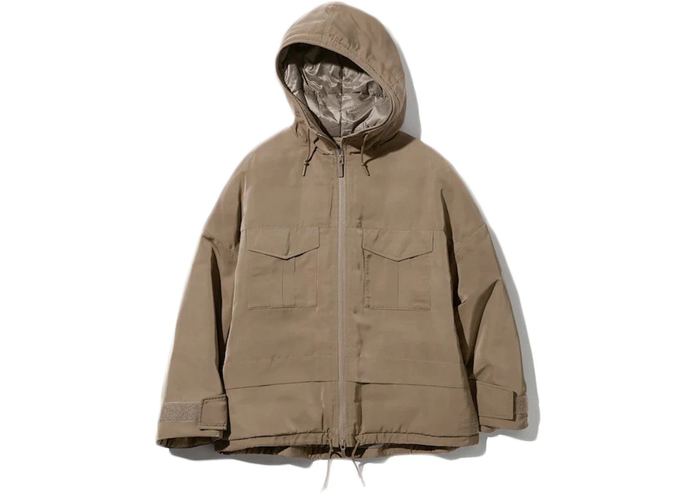 Uniqlo x White Mountaineering Women Hybrid Down Oversized Parka Brown