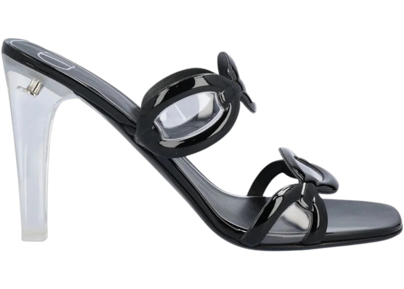 Valentino Chain Open Toe Sandals Black (Women's)