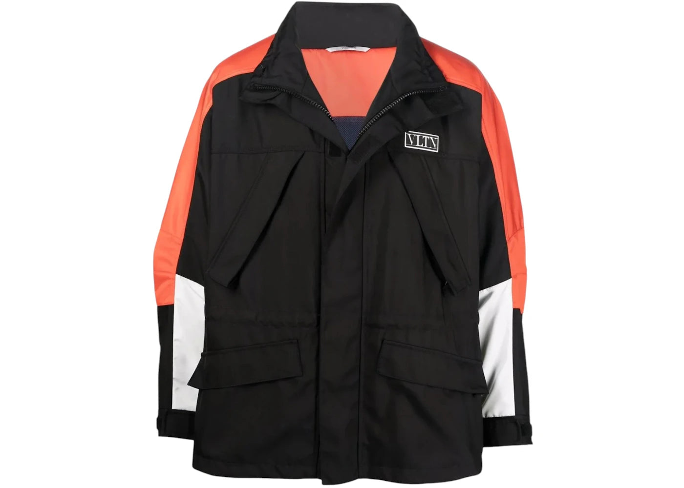 Valentino Garavani Panelled Sports Jacket Navy/Orange/Green/White