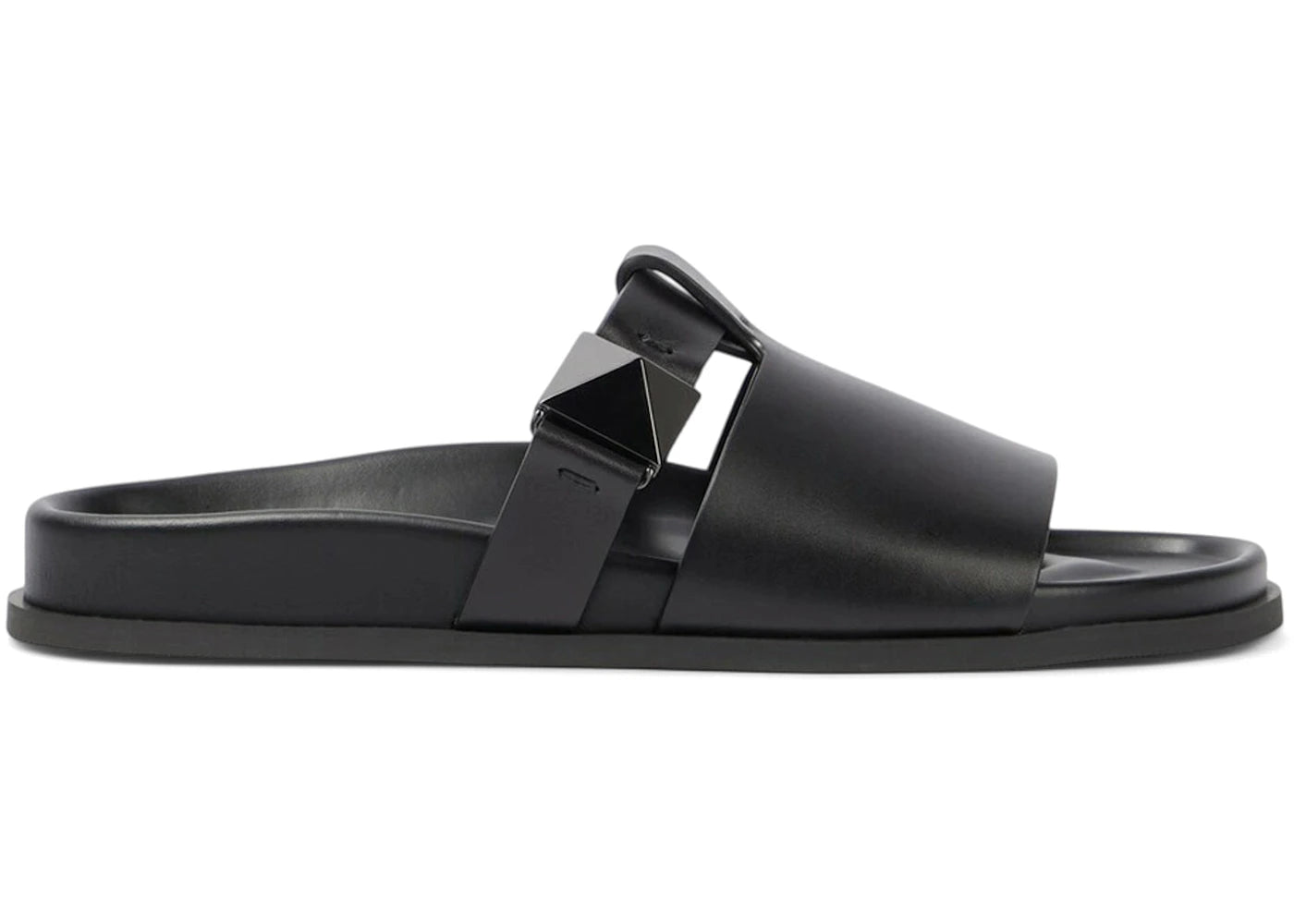 Valentino Garavani Rockstud Leather Sandals Black