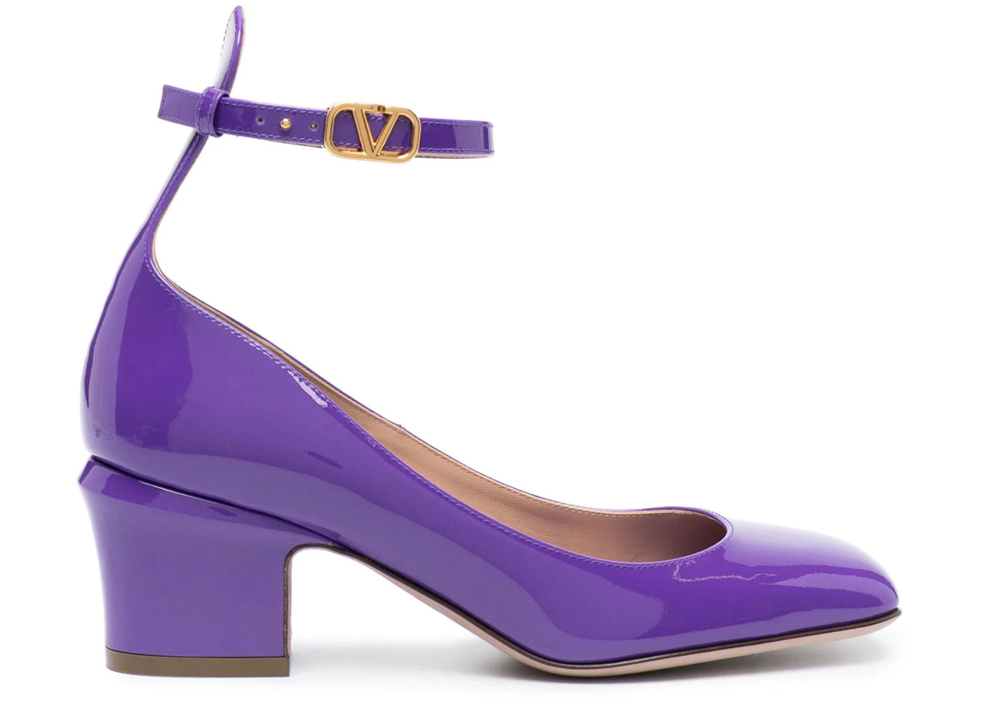 Valentino Garavani Tan-Go Patent Leather Pumps Purple (Women's)