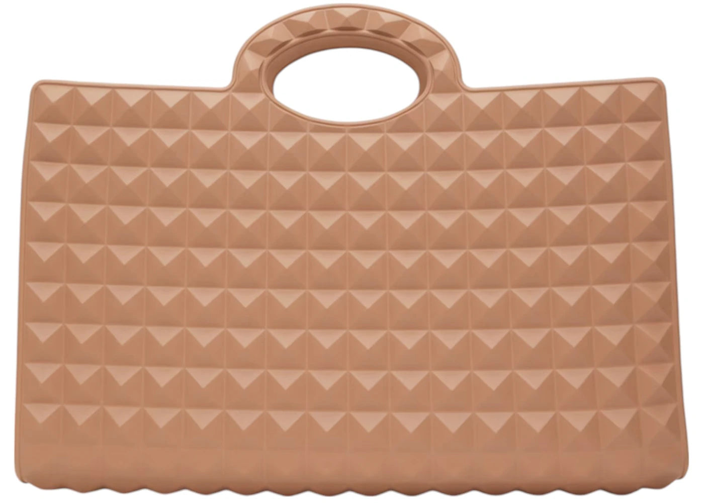 Valentino Le Troisième Studded Pattern Rubber Tote Bag Pink