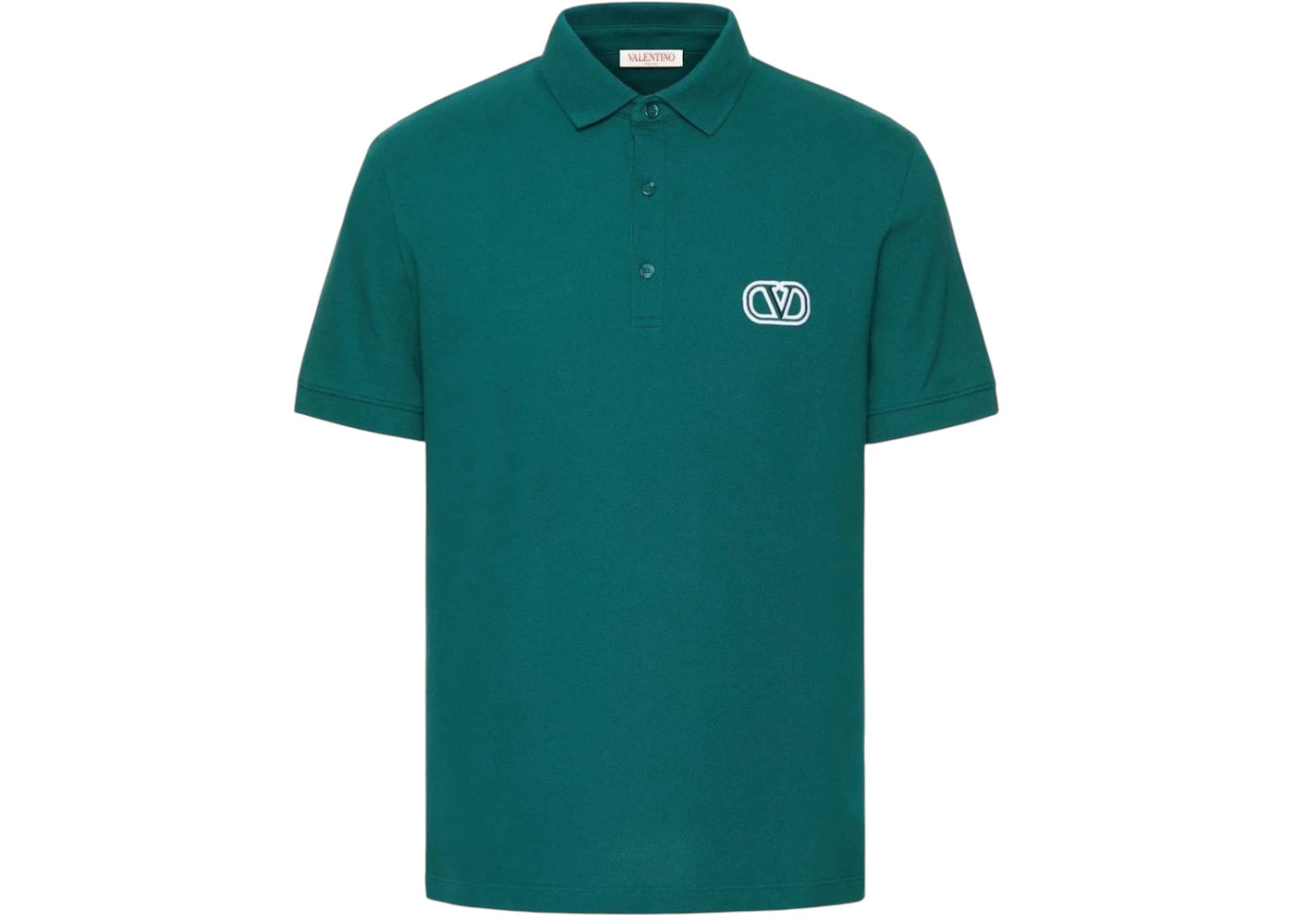 Valentino Embroidered Logo Polo Shirt Green