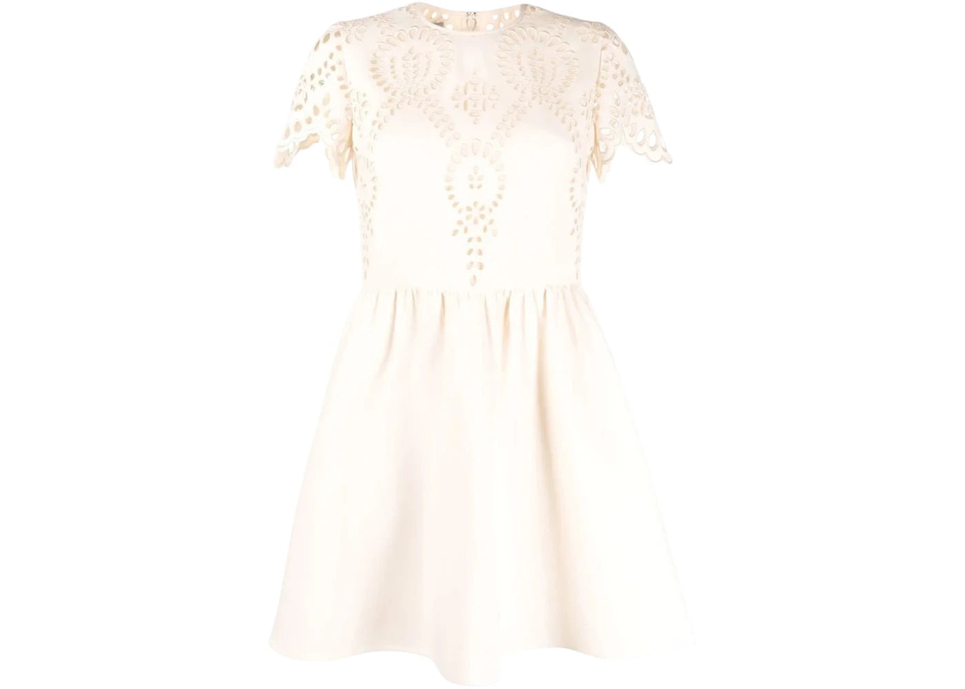 Valentino Women's Broderie Anglaise Dress Neutrals