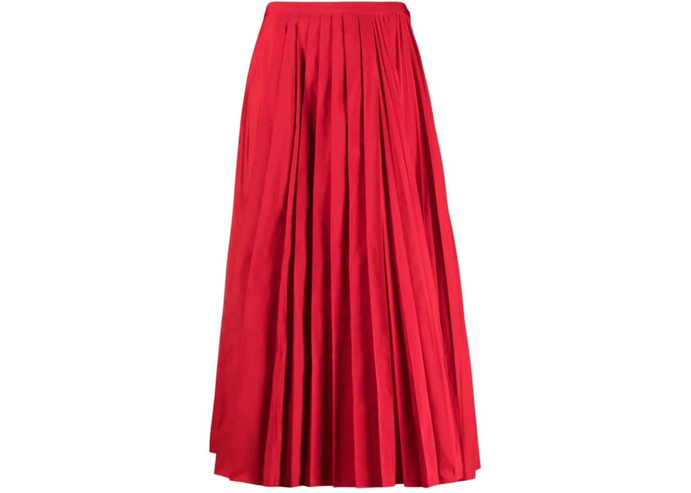 Valentino Women's Fully Pleated Midi Skirt Red