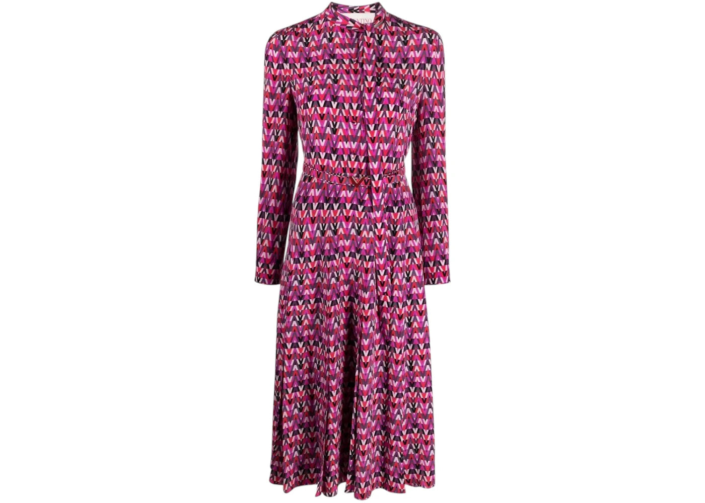 Valentino Women's Garavani Optical Print Shirtdress Pink/Multicolor