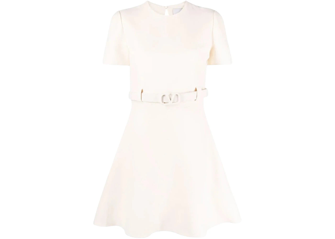 Valentino Women's Garavani Vlogo Belted Dress Ivory