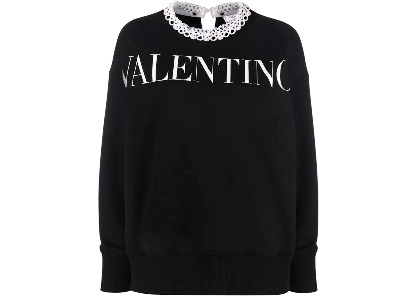 Valentino Women's Logo-Print Long-Sleeve Sweatshirt Black