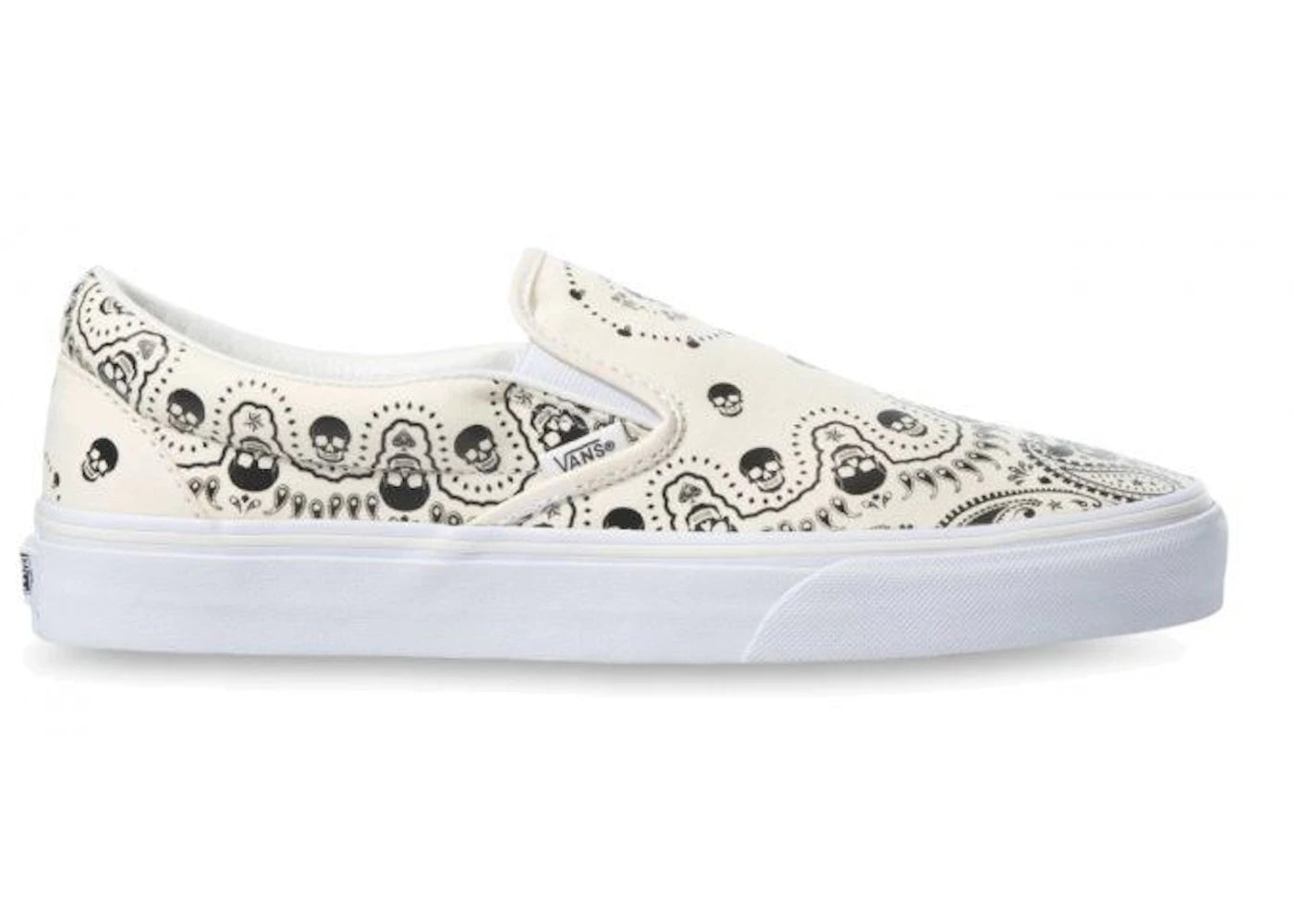 Vans Slip-On Skull Bandana White Black