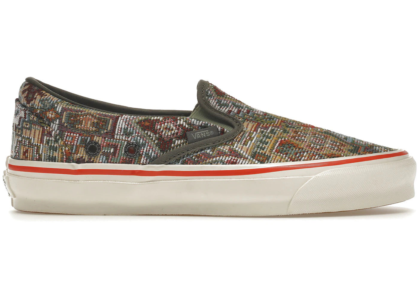 Vans Vault UA OG Classic Slip-On LX Nigel Cabourn Carpet Green Mix