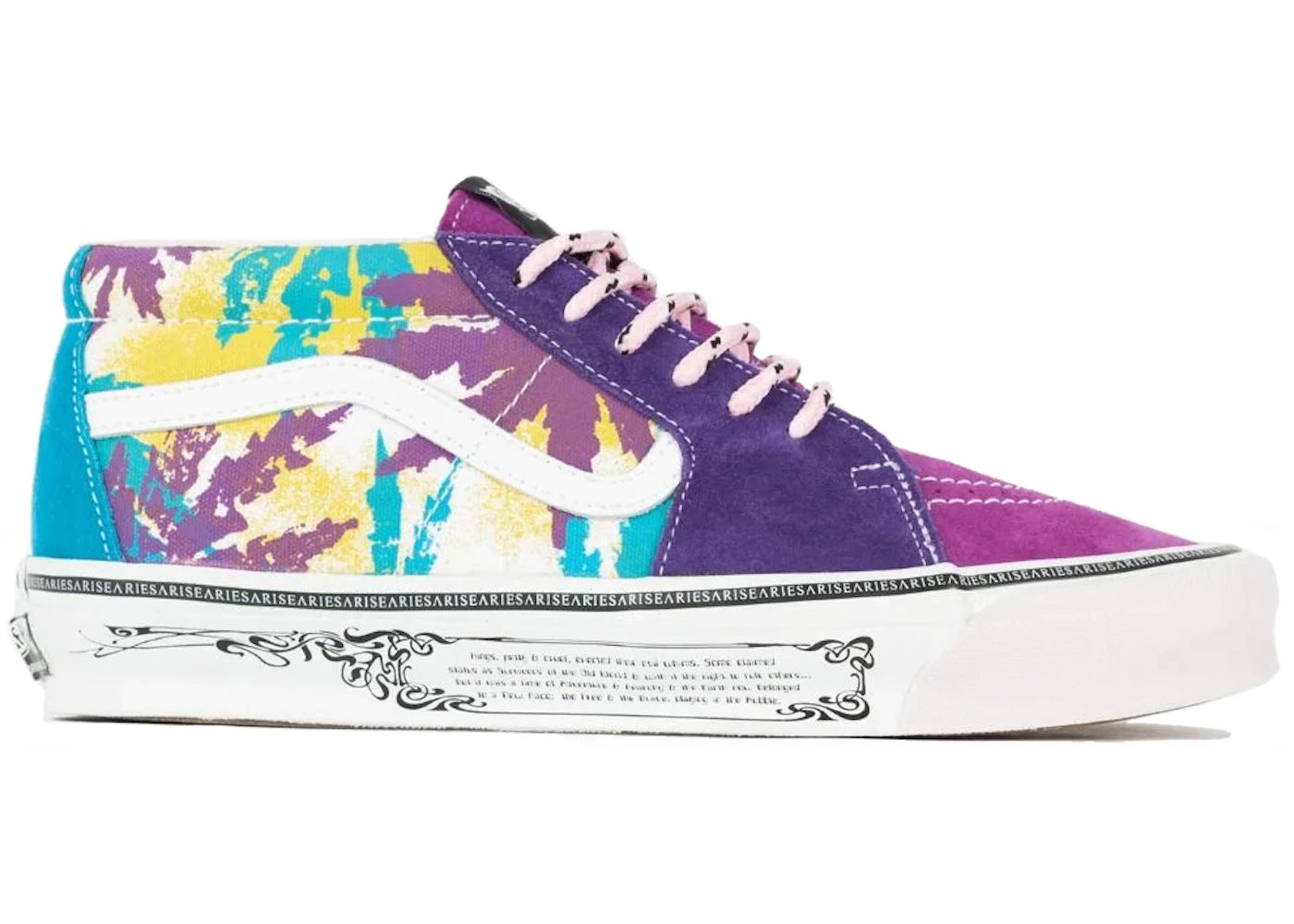 Vans Vault UA OG Sk8-Mid LX Aries Weed Leaf Purple Yellow