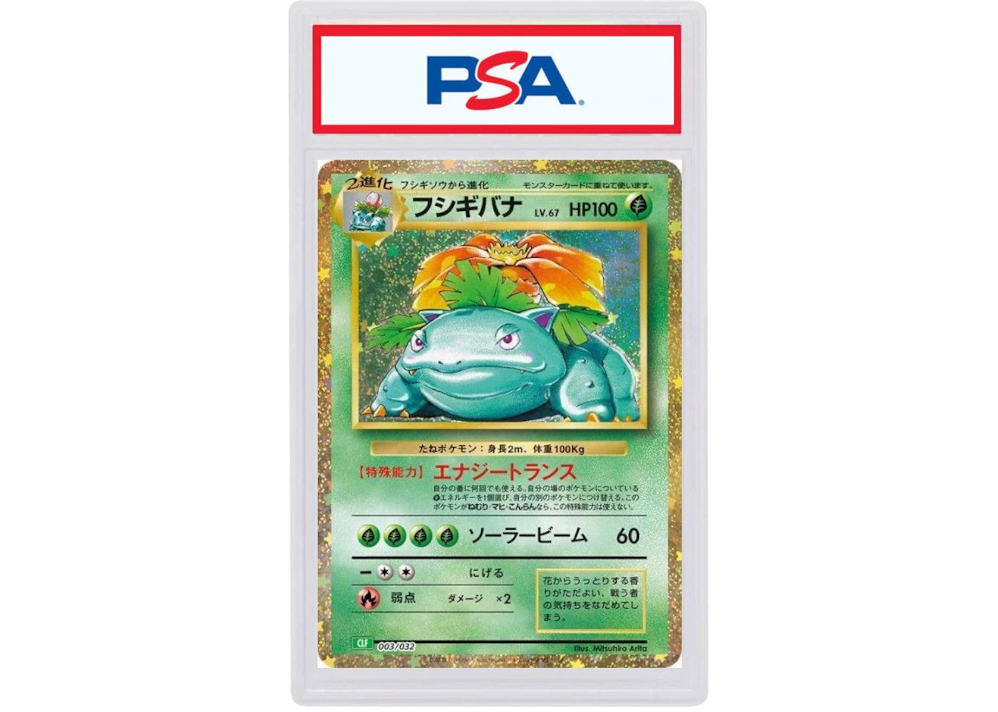 Venusaur 2023 Pokémon Holo Japanese #3 (PSA or BGS Graded)