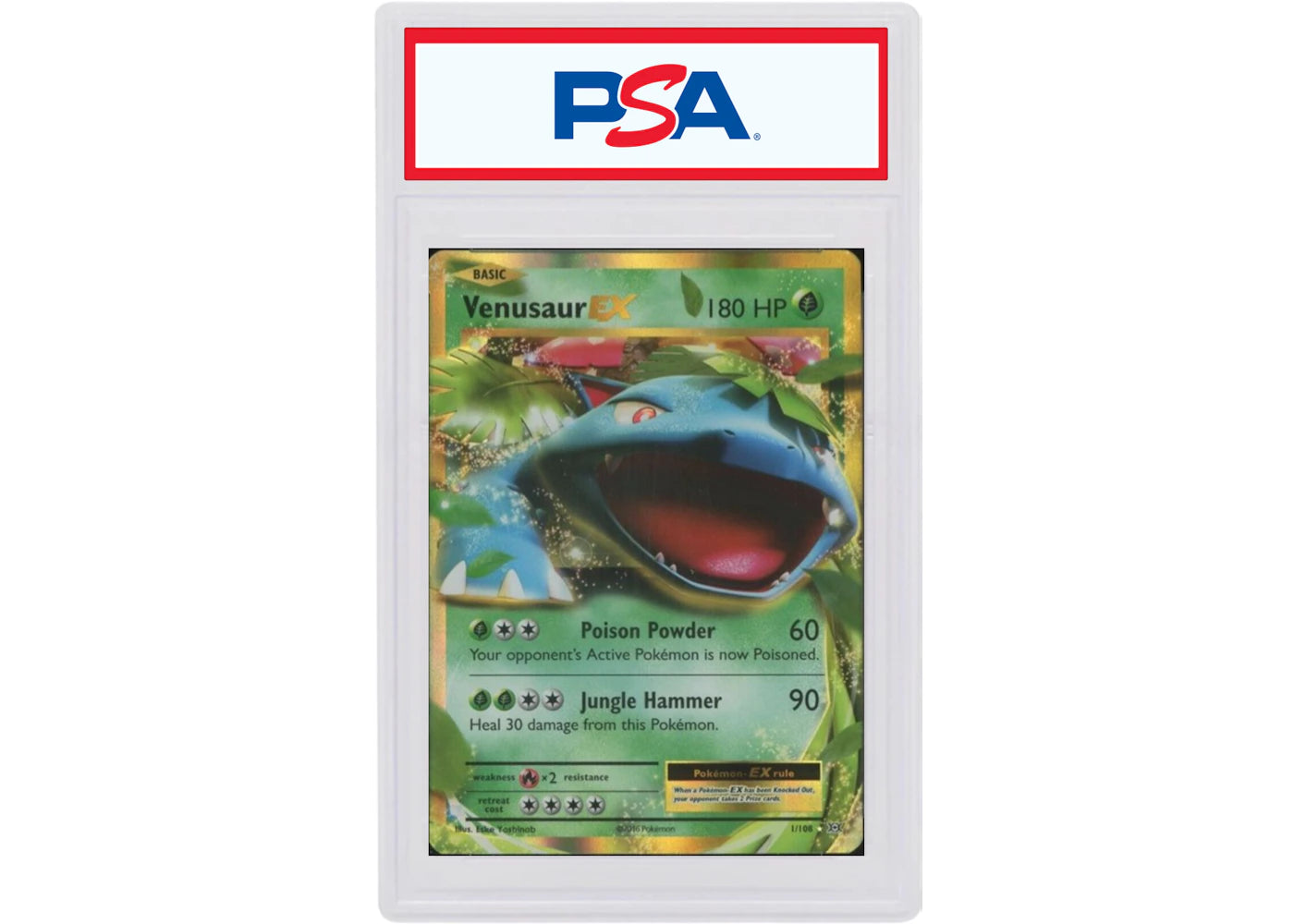 Venusaur EX-Holo 2016 Pokemon TCG XY Evolutions #1/108 (PSA or BGS Graded)
