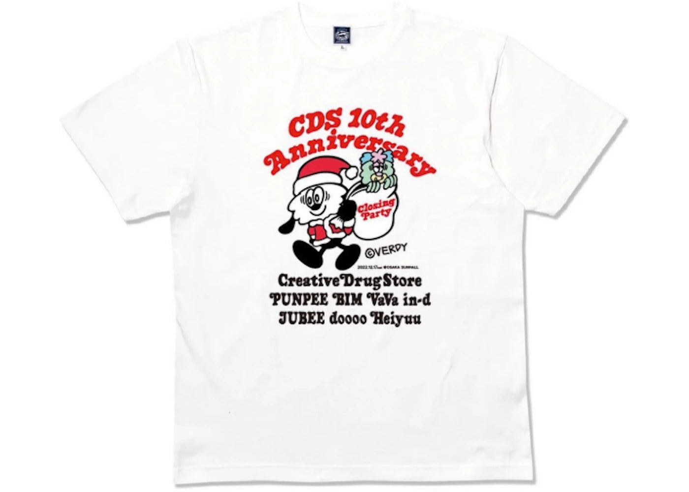 Verdy x Creative Drug Store CDS 10th Holiday Tee White