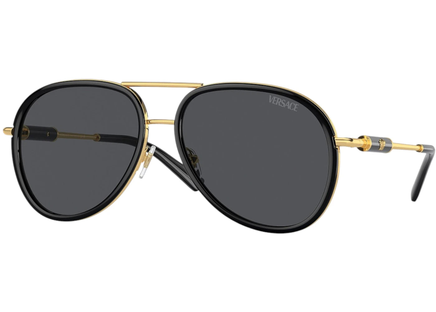 Versace Aviator Sunglasses Gray Black (VE2260 100287)