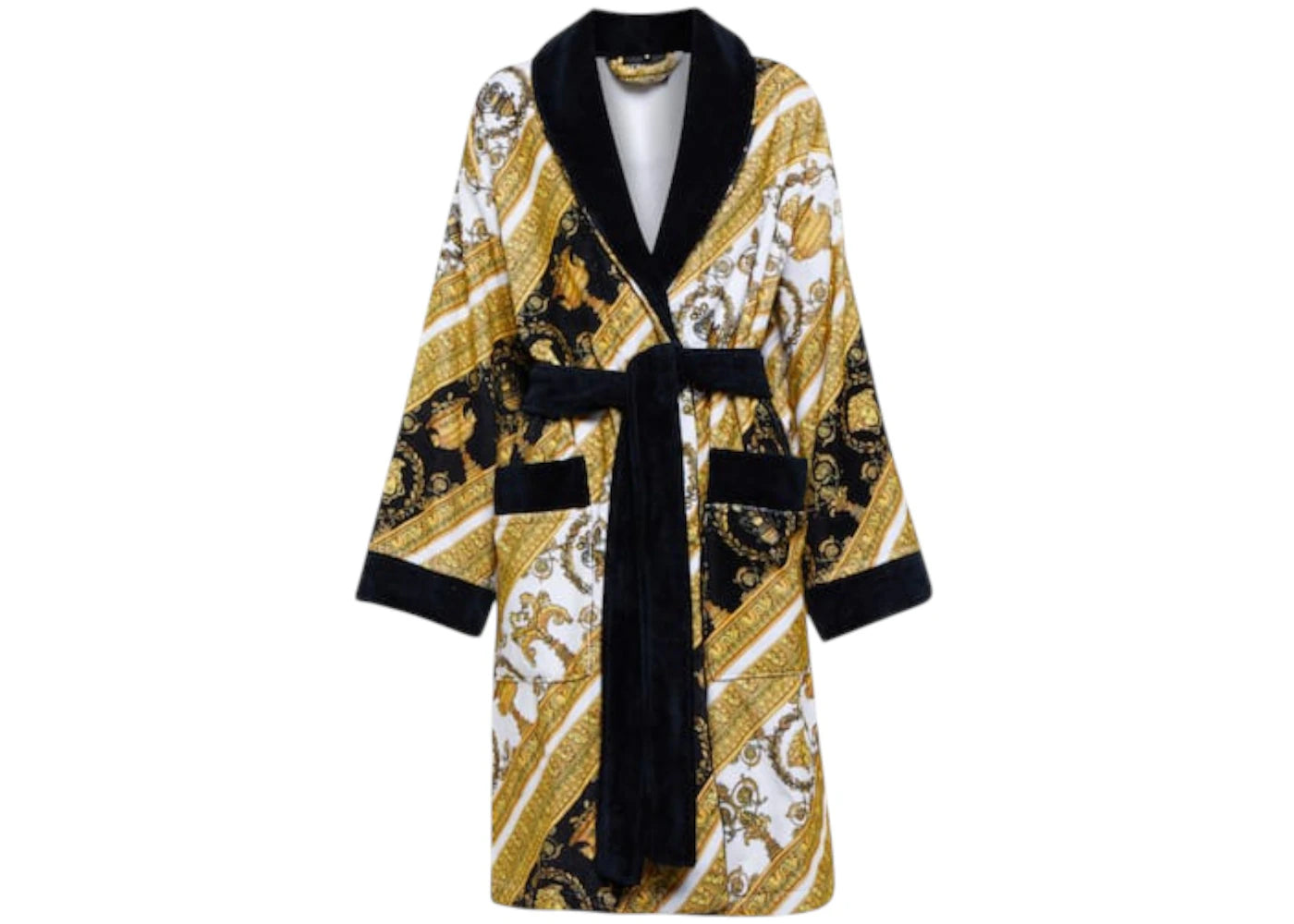 Versace Baroque Print Bath Robe Gold